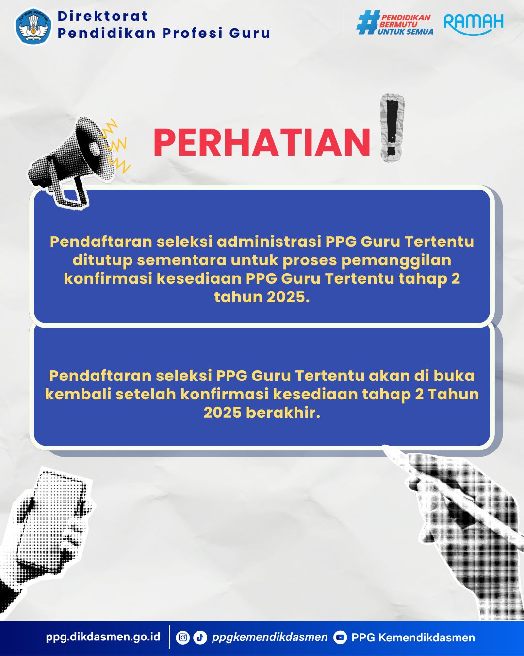 catatan penting seleksi administrasi ppg bagi guru tertentu
